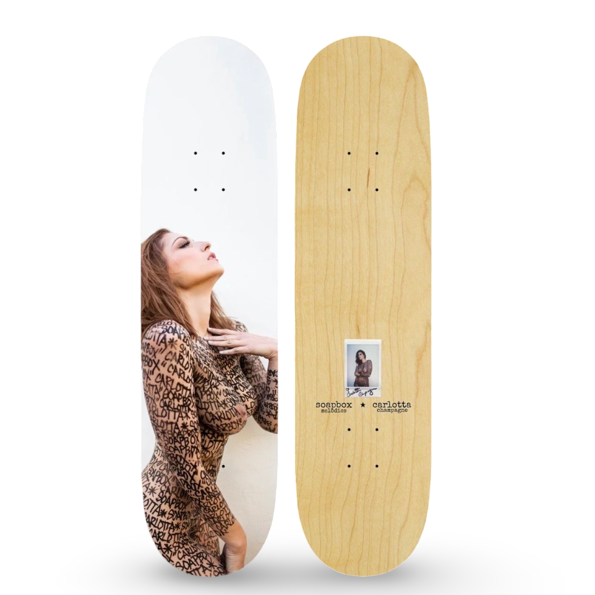 Soapbox Melodics x Carlotta Champagne Skateboard - Inked
