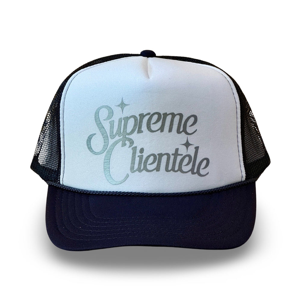 Supreme Clientele Trucker Hat - Navy/Silver