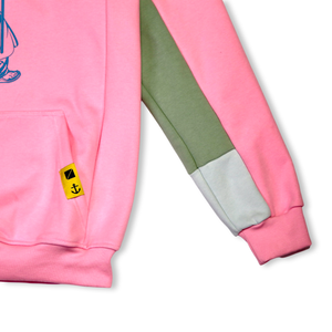 Liberty & Hustle Paneled Hoodie - Pink/Blue – Richmond Hood Company Liberty & Hustle Paneled Hoodie - Pink/Blue – Richmond Hood Company