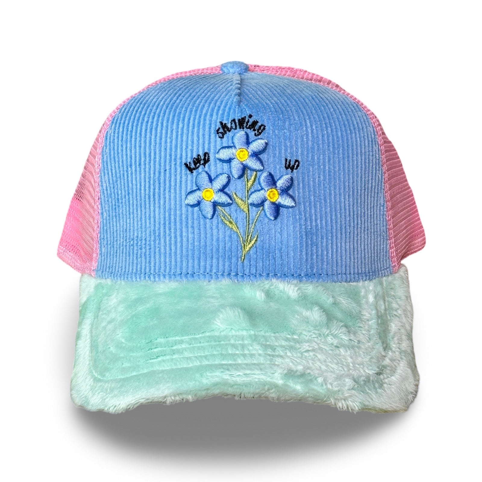 Head Shot Velour Trucker Cap (Pink) – IDEASWAM