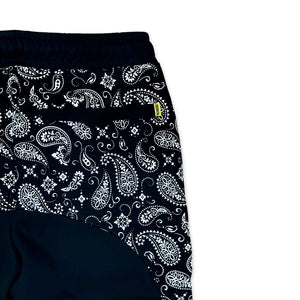 
                  
                    Paneled Joggers - Black Paisley
                  
                