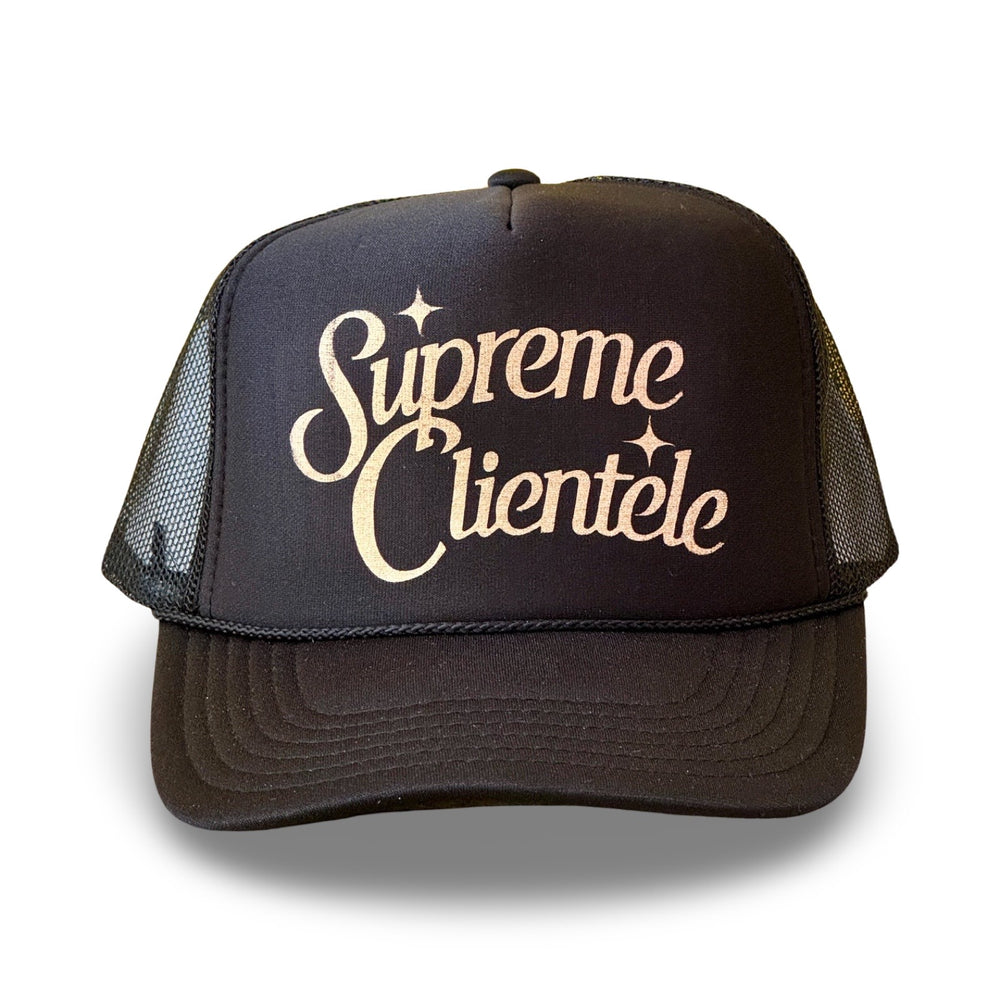 Supreme Clientele Trucker Hat - Black/Gold
