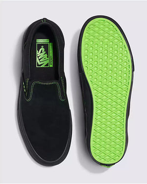 Vans Skate Slip On Black Green 11
