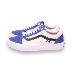 Blue vans sales with leather laces