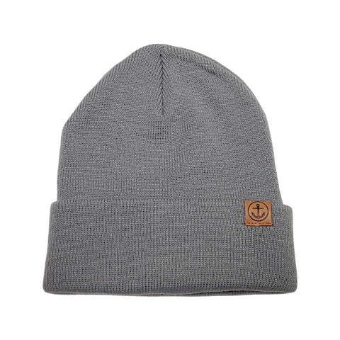 Callender Beanie - Grey Leather Anchor
