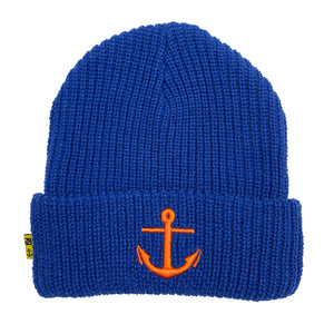 Beanie - RHC Hood Richmond - Anchor Company Navy/Orange –