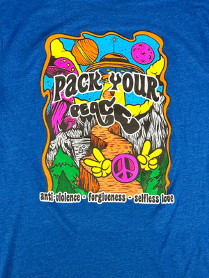 
                  
                    Pack Your Peace T - Blue
                  
                