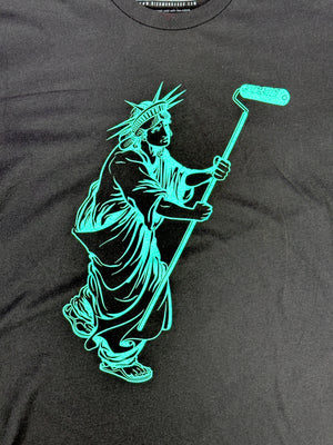 
                  
                    Liberty & Hustle  T - Black/Teal
                  
                